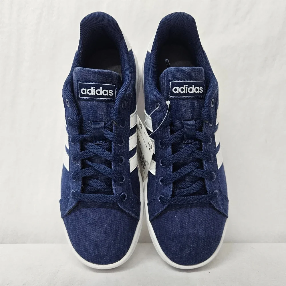 Adidas Grand Court K Tennis Shoes EG1518 Dark Blue White Kids Size 3